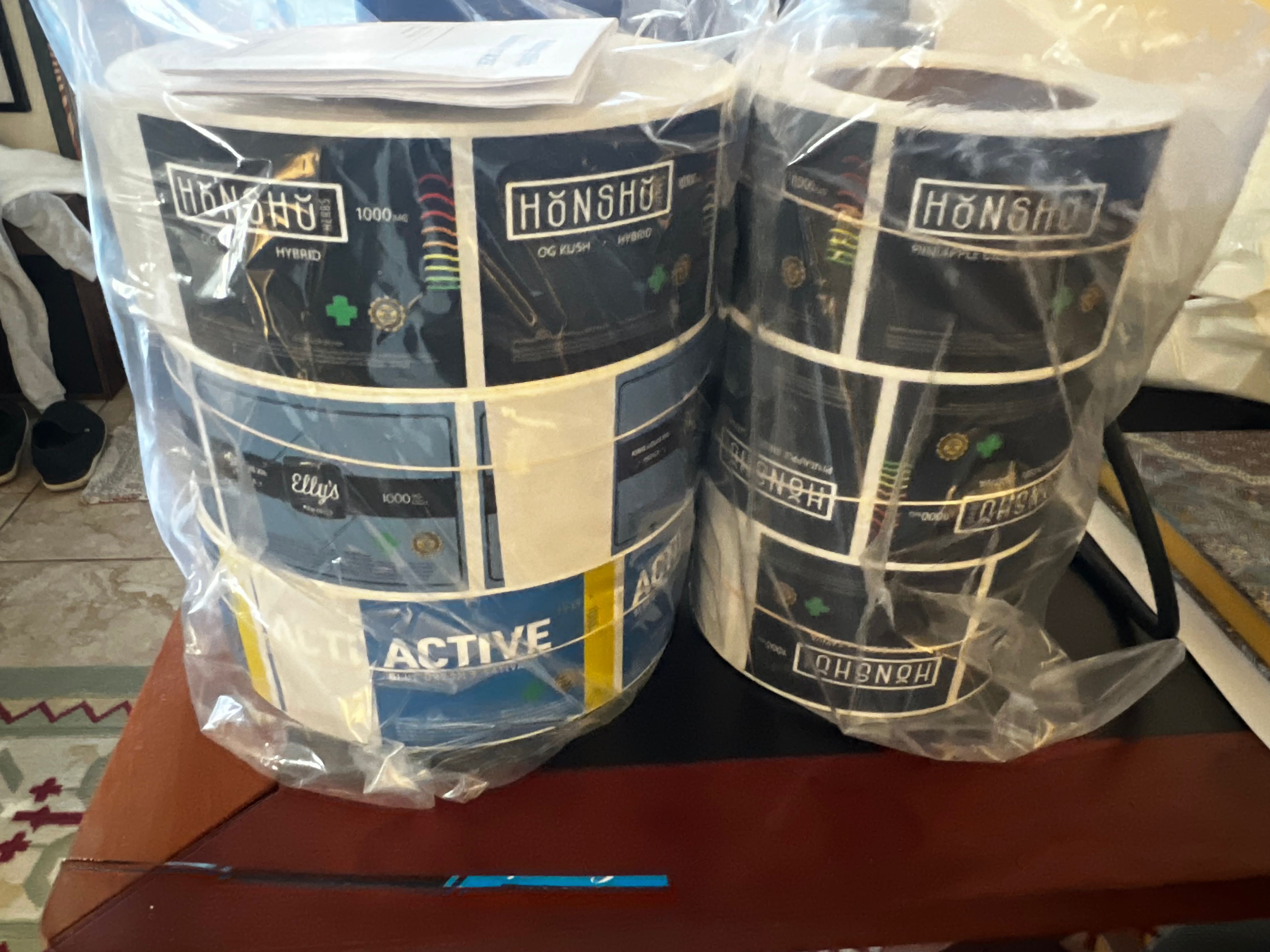 Custom vinyl label rolls printed by FUNK'S Printable Planet in Austin Texas