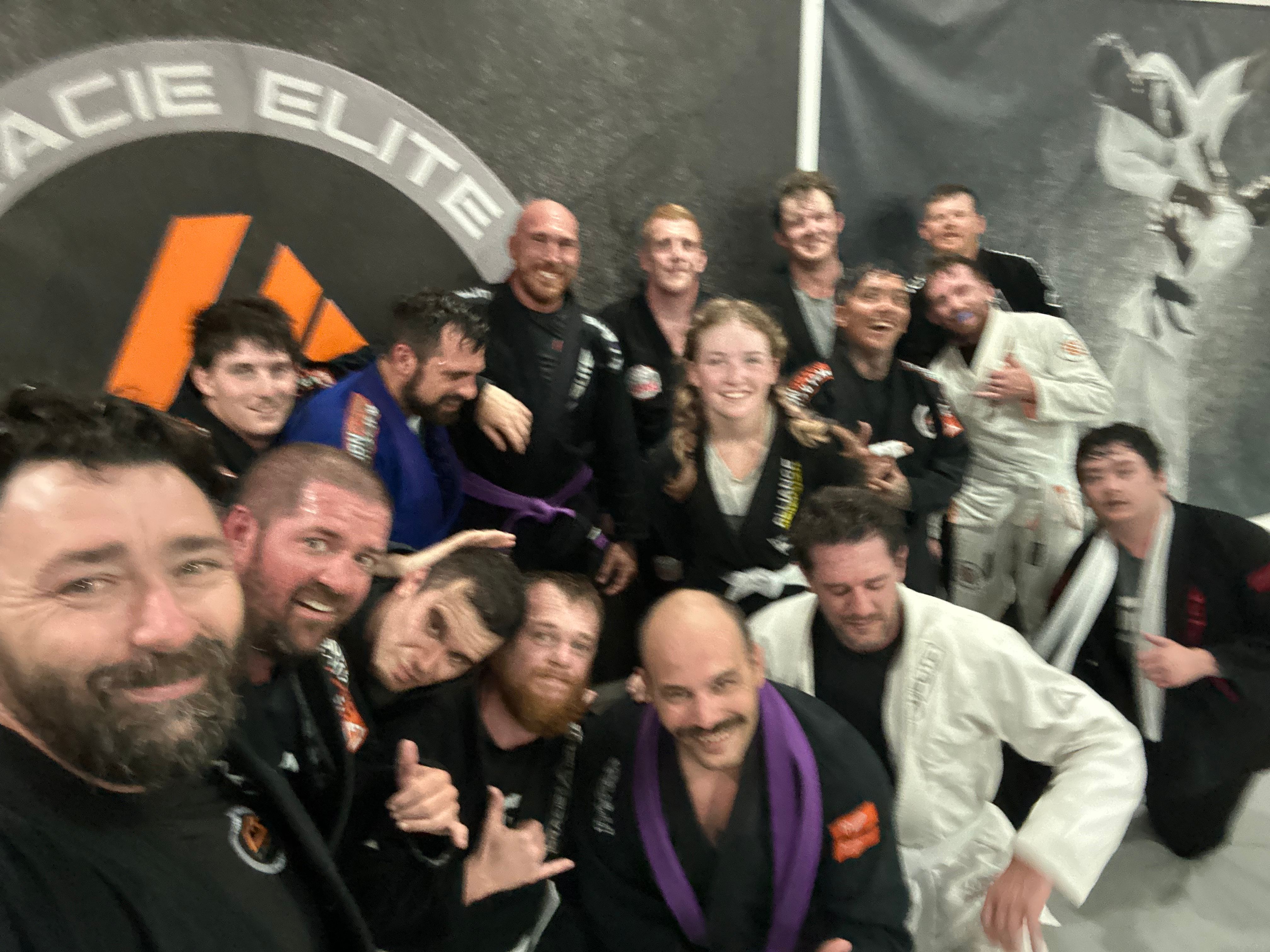Adult Brazilian Jiu-Jitsu training session at Rilion Gracie Academy in Panama City, Florida