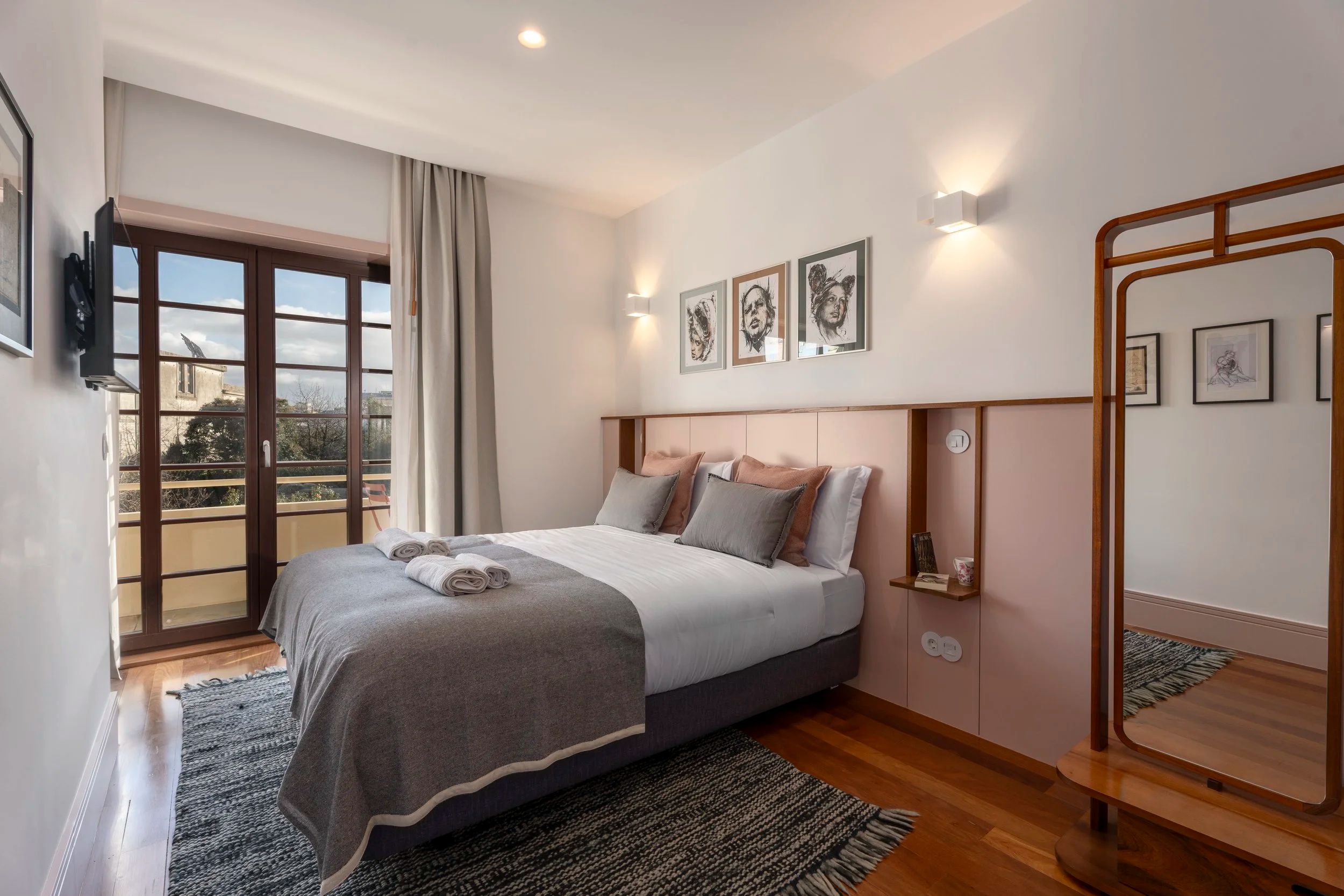 Elegant guest suite with minimalist furnishings in a premium Airbnb — hospitality photography in northern Portugal by Pedro Tavares