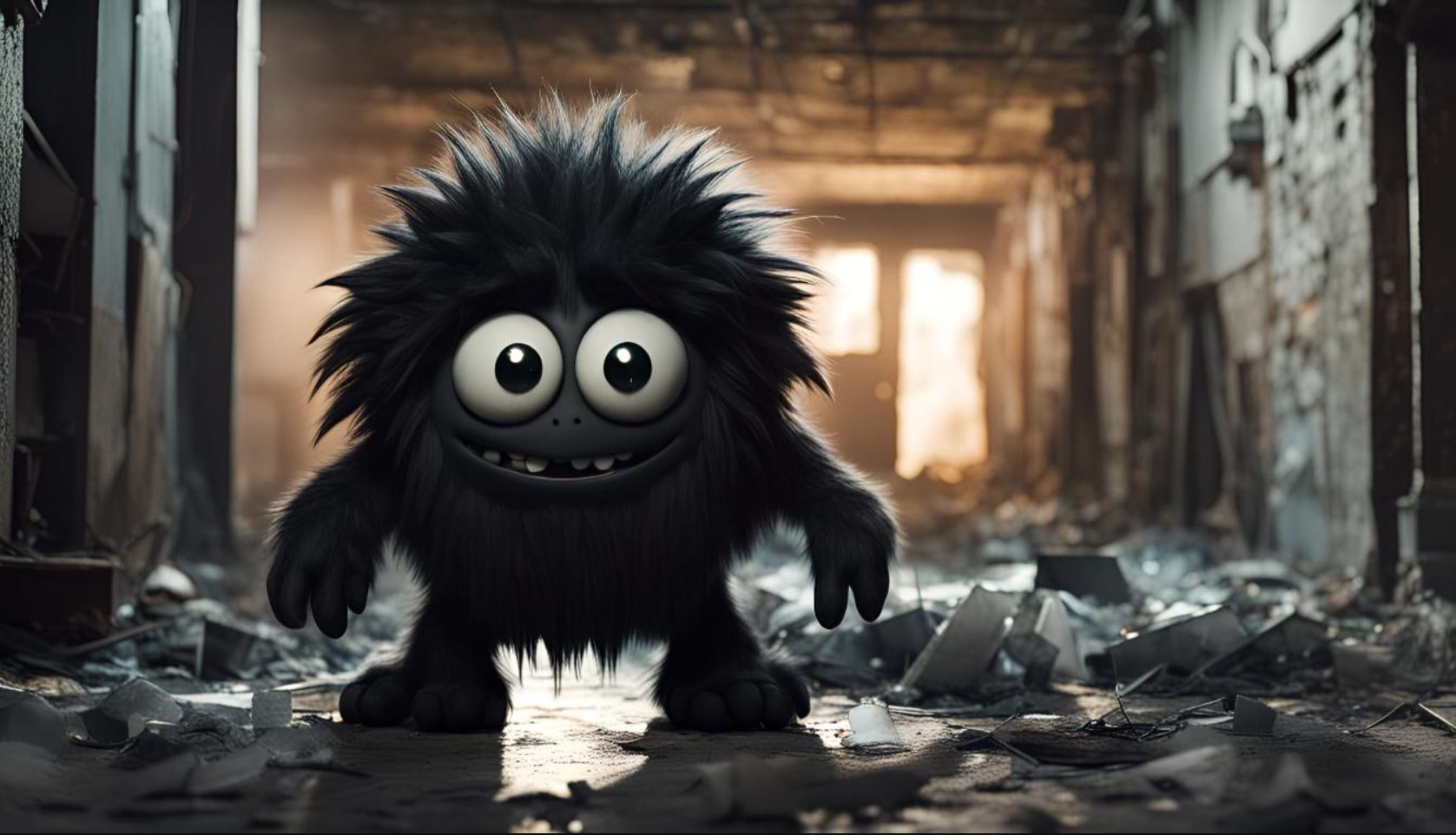 Smoky, the black furry monster