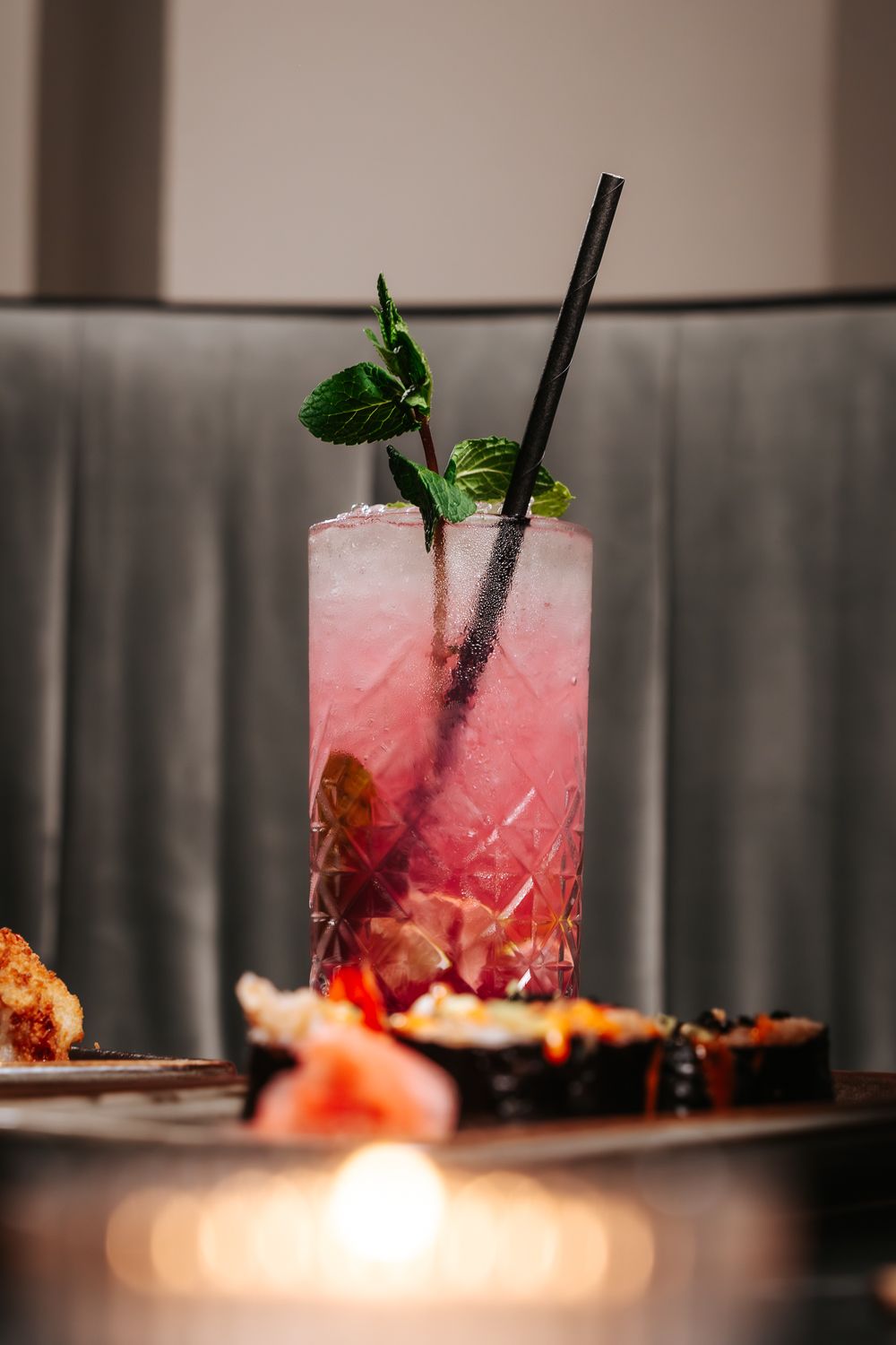 Pink cocktail at Bambuu