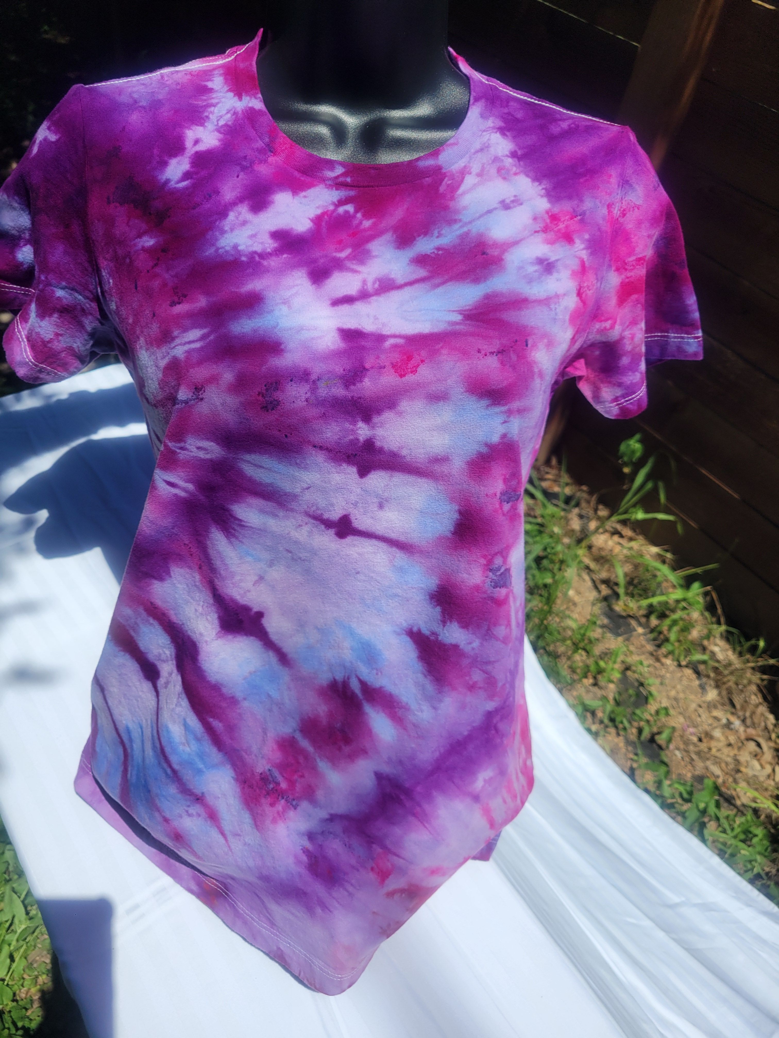 Custom hand-dyed tie-dye tee — one of a kind