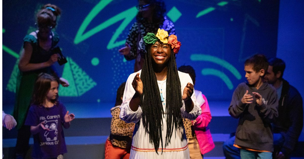 Vasthy & Friends performing with kids