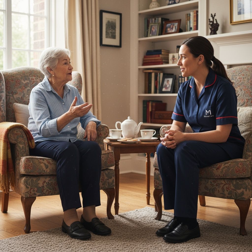 MoralCare carer with elderly client