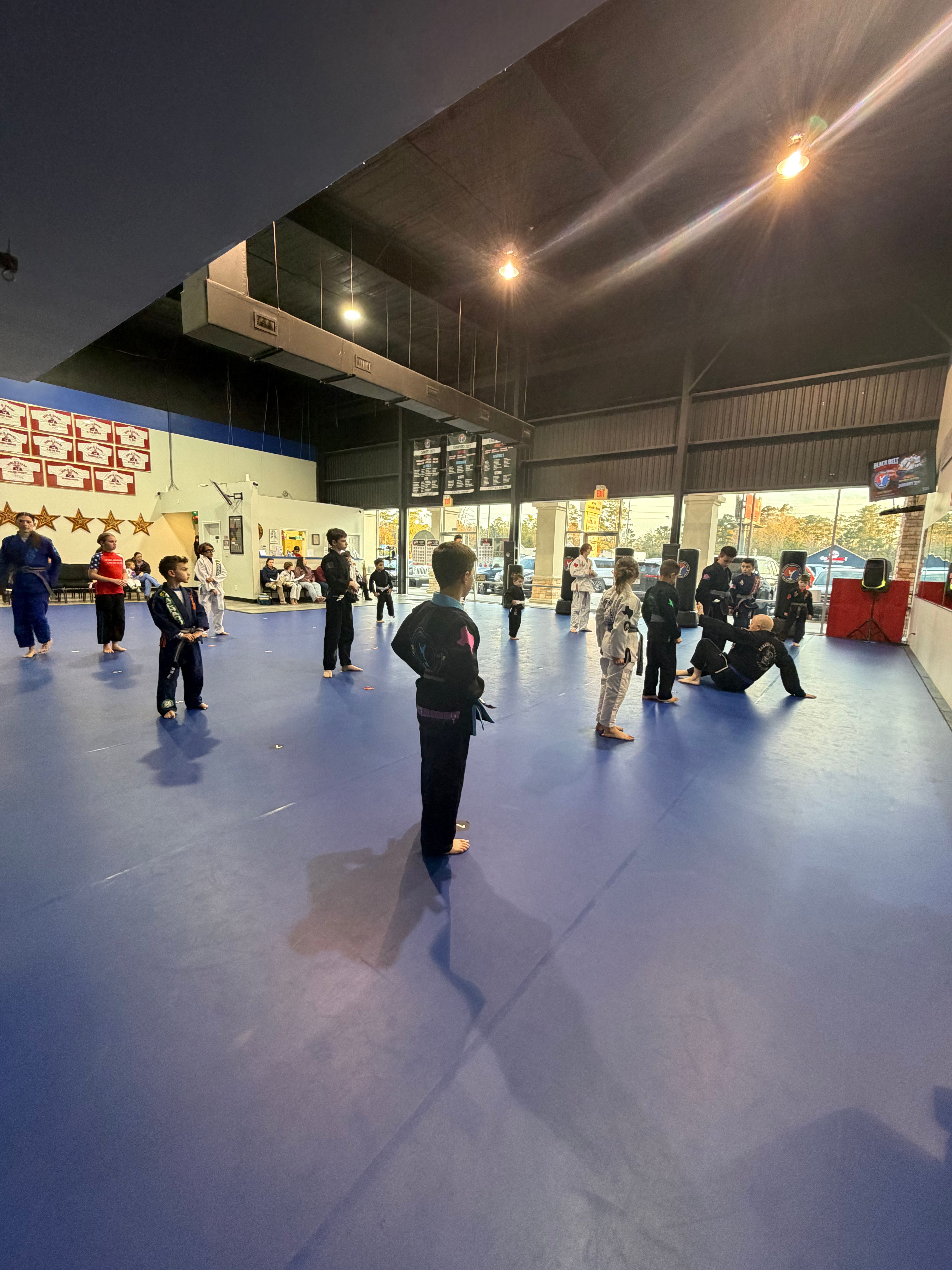 Instructor leading class