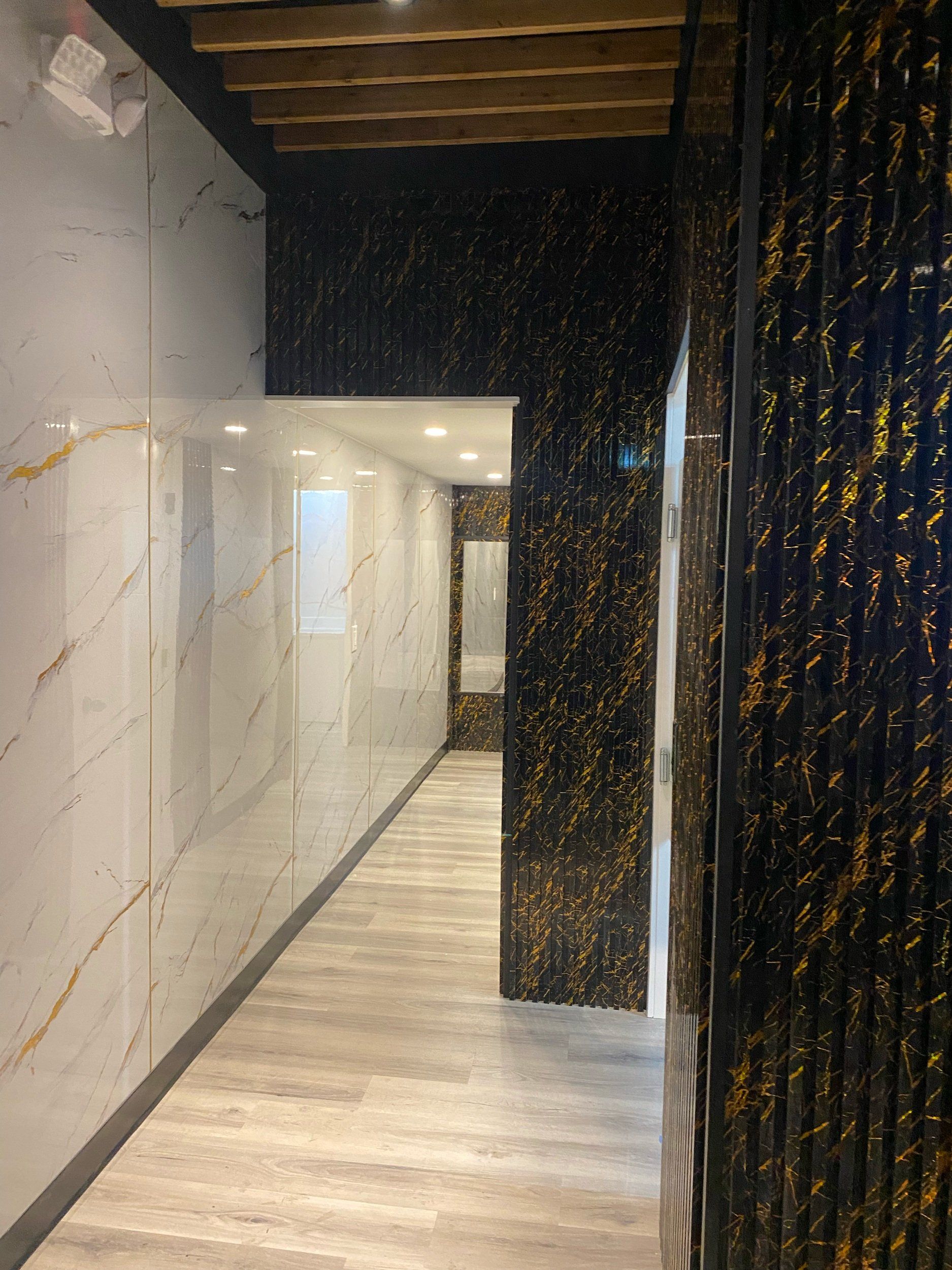 Commercial interior corridor finish by APX Construction