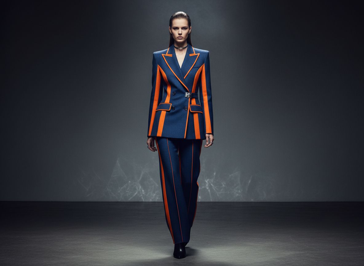 Orange + Blue Power Suit
