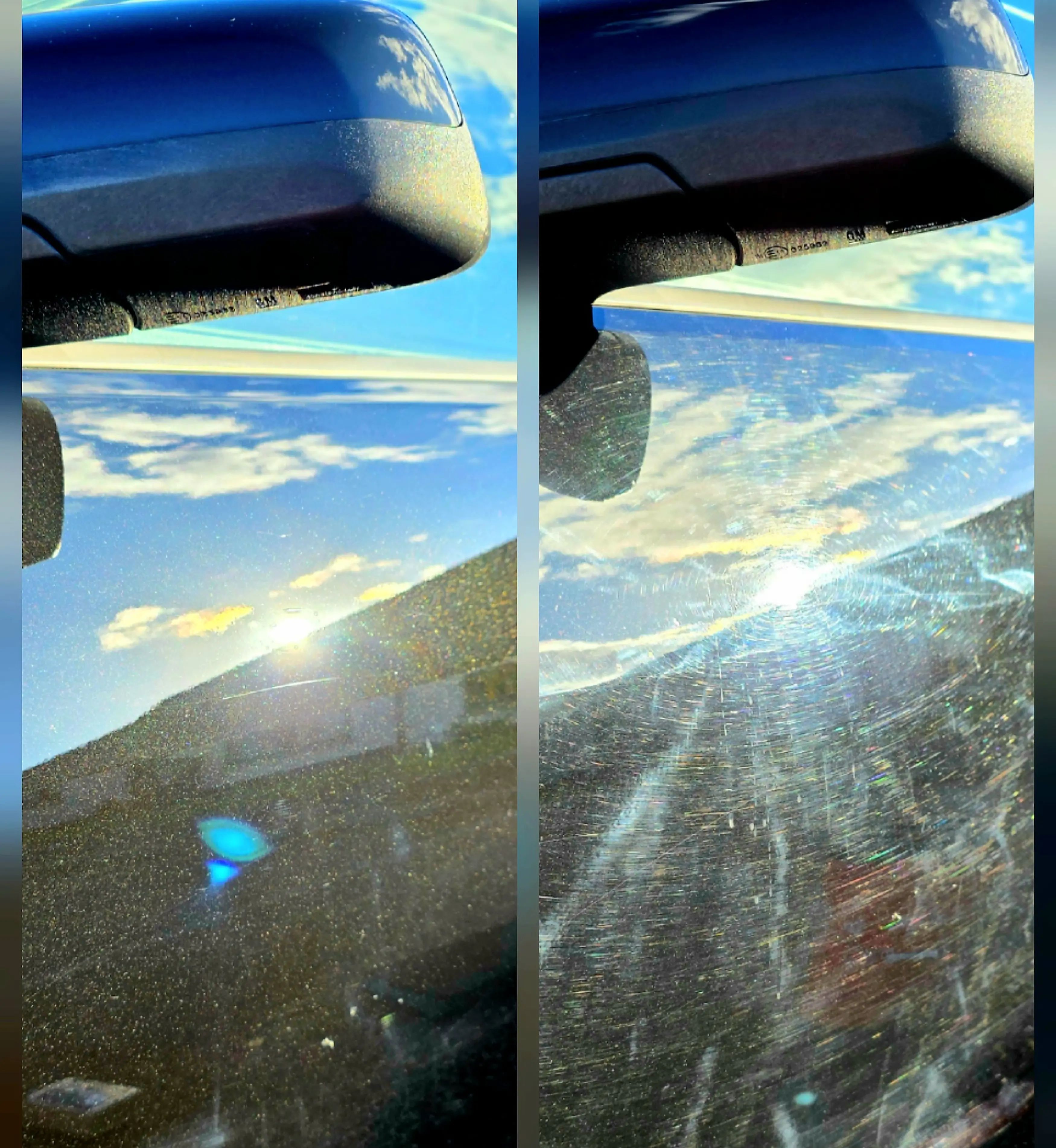 50/50 correction shot — before and after paint correction