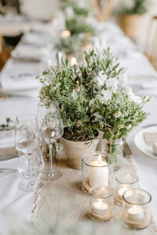 Minimal green tablescape
