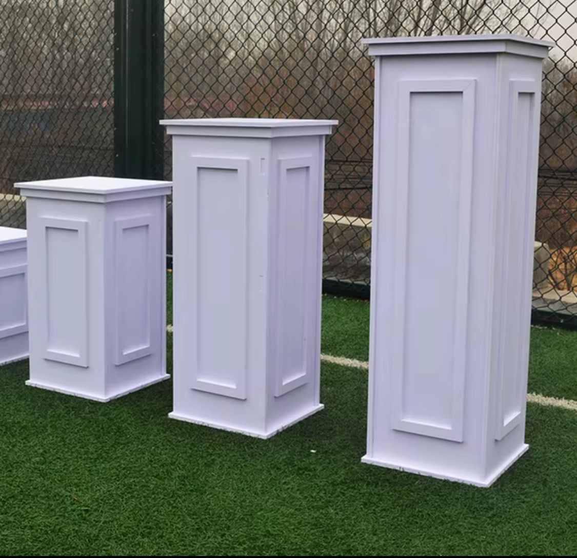 White Acrylic Pedestals