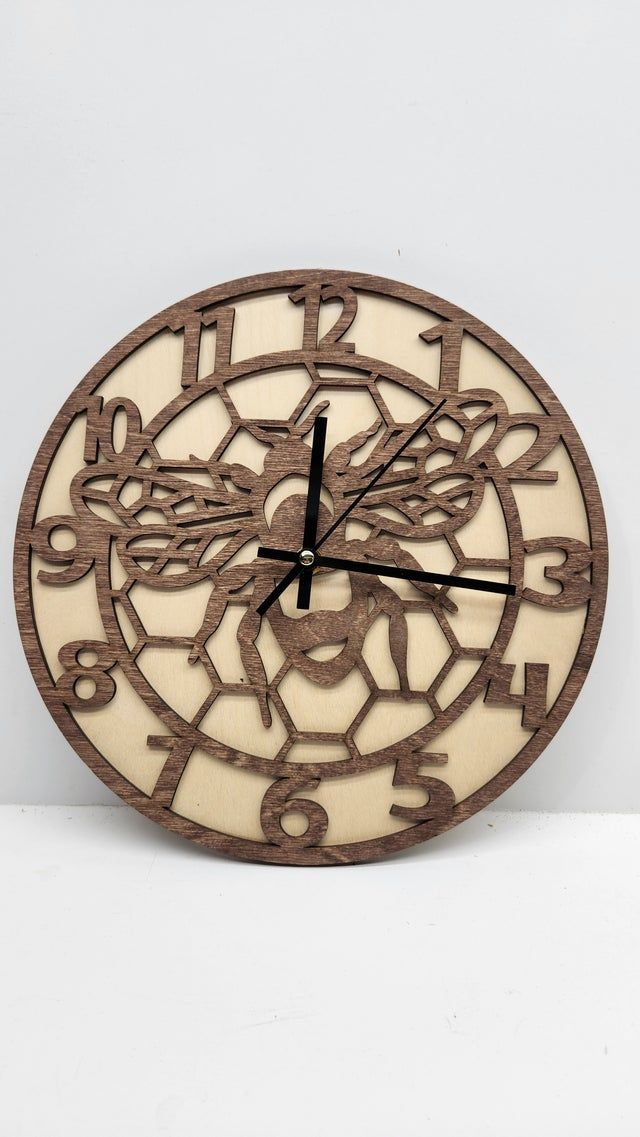 Bee and honeycomb wall clock