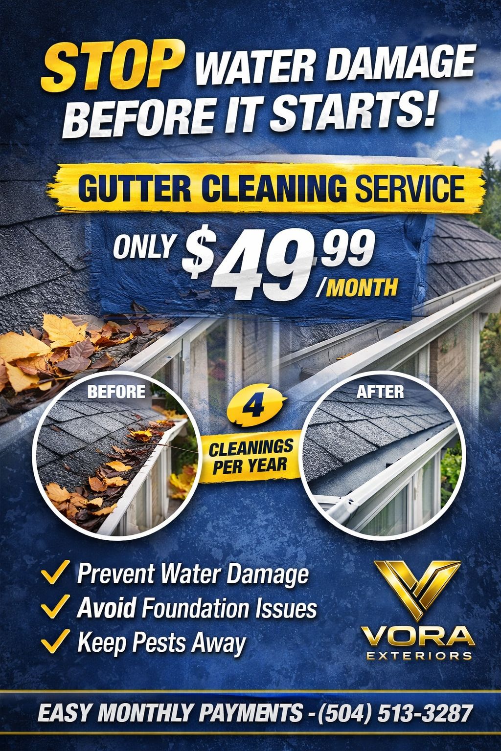 Gutter cleaning plan