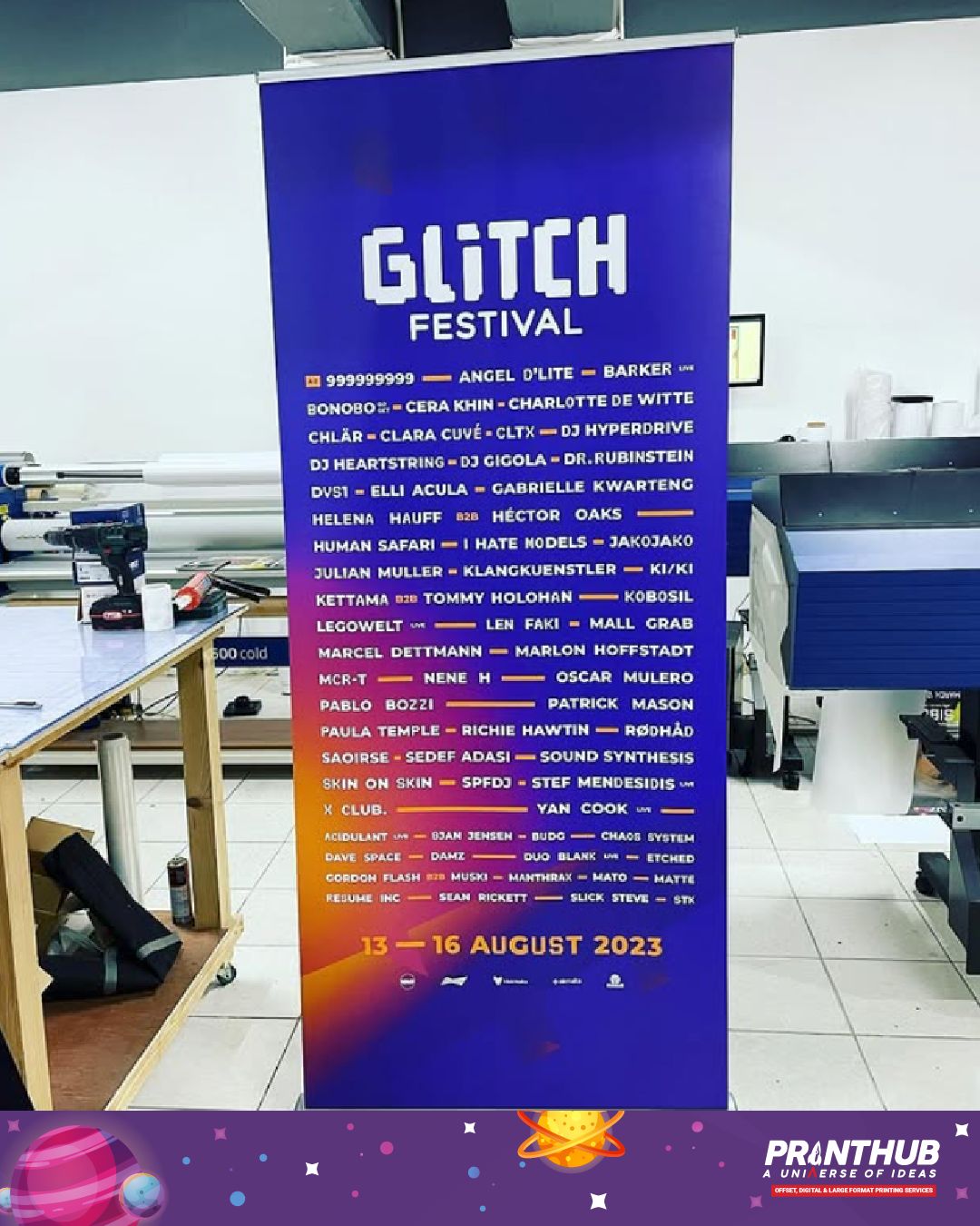 Glitch Festival roll-up banner