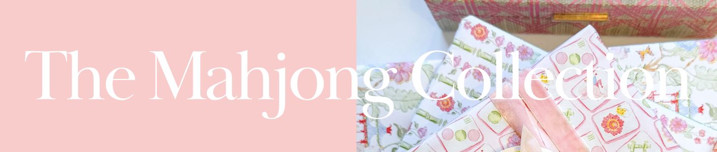 Soirée All Day Mahjong collection header with pink branding and Mahjong-themed paper goods