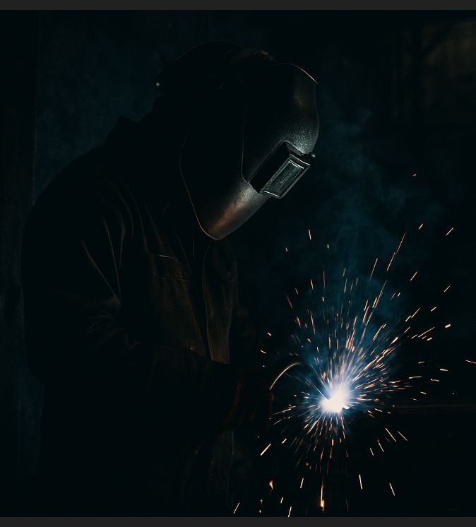 Welder at work