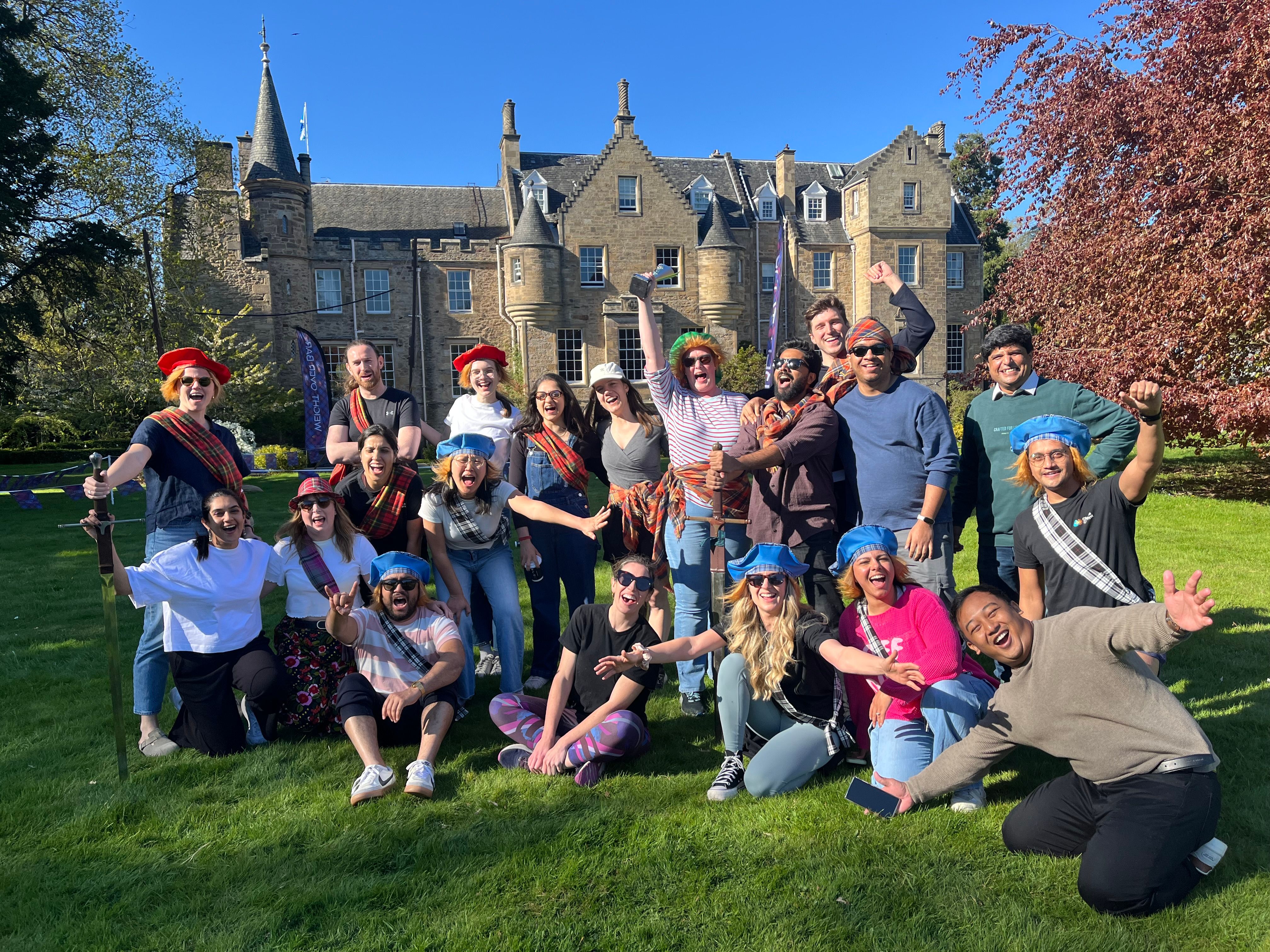 Corporate away day Highland Games at Carberry Tower castle by Event Collection