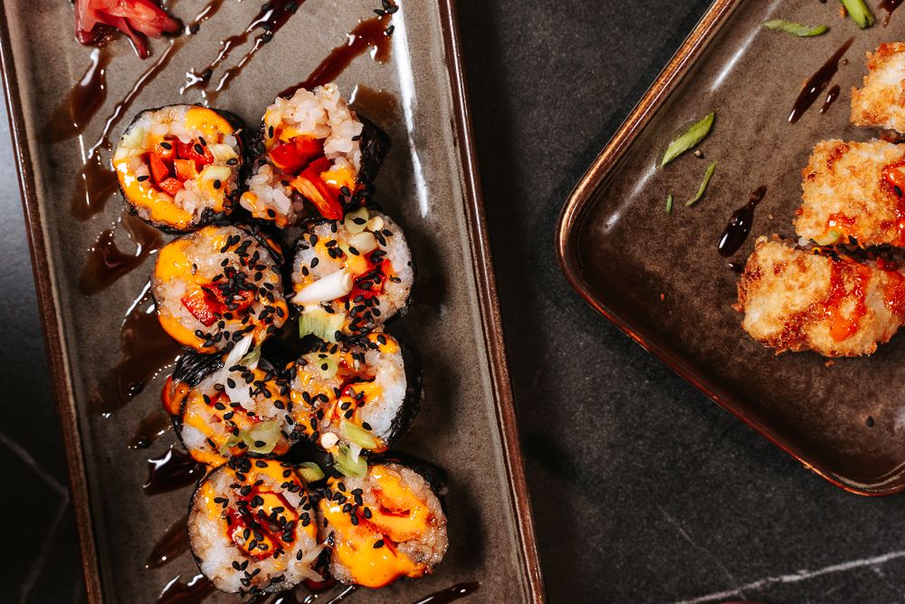 Sushi rolls at Bambuu