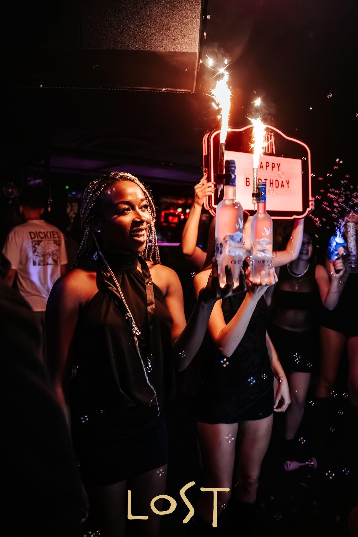 Sparkler bottle service at LOST Bournemouth